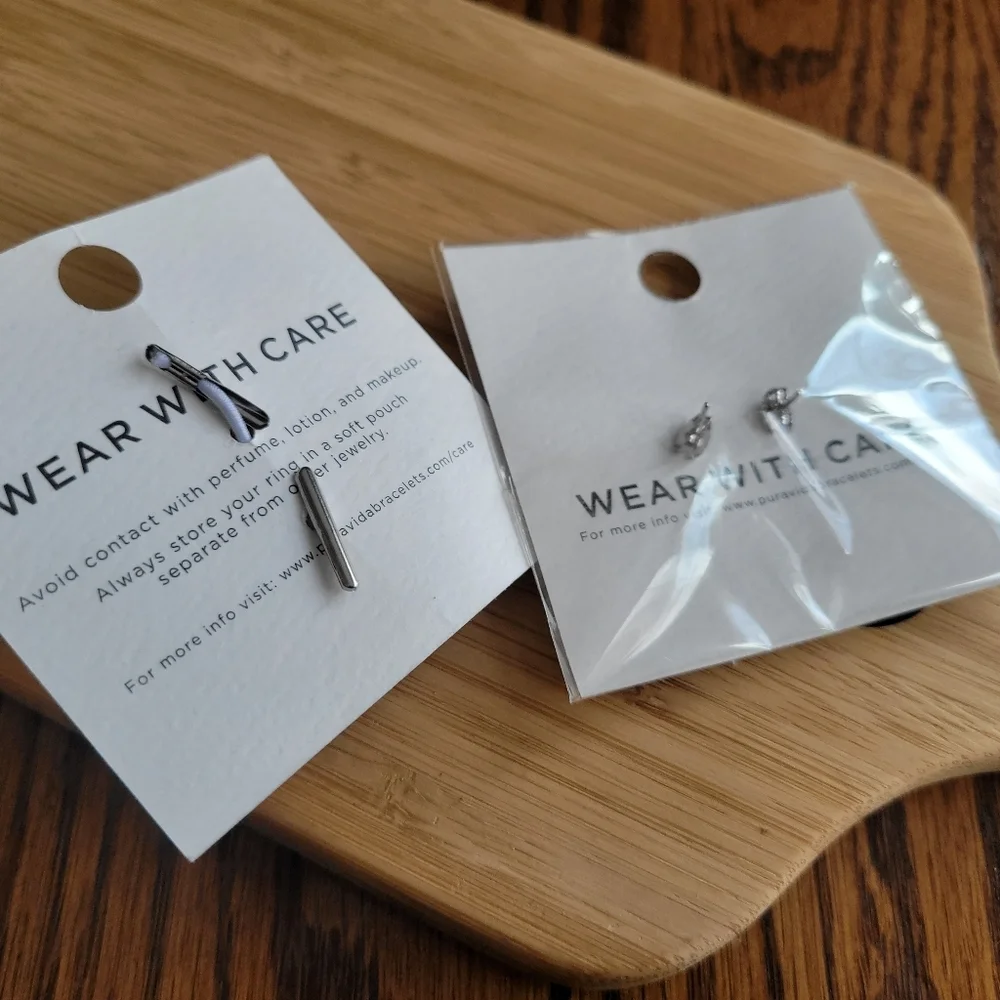 NWT Pura Vida Silver Seashell Earring & Ring Set - Picture 4 of 6